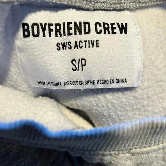 Active Urban Planet Womens Small Gray Heather Boyfriend Crew Sweatshirt - Picture 2 of 2